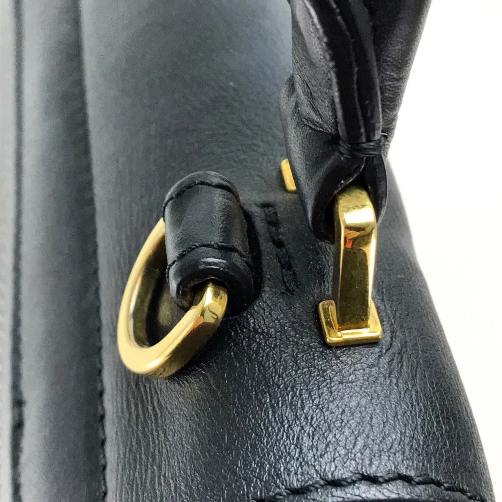 CELINE Shoulder Bag Suede leather Gray x black x orange 2WAY handbag Women Used