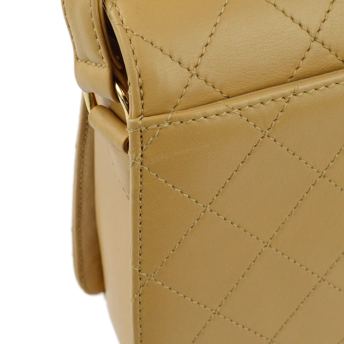 Chanel 1997-1999 Lambskin Mademoiselle Lock Shoulder Bag