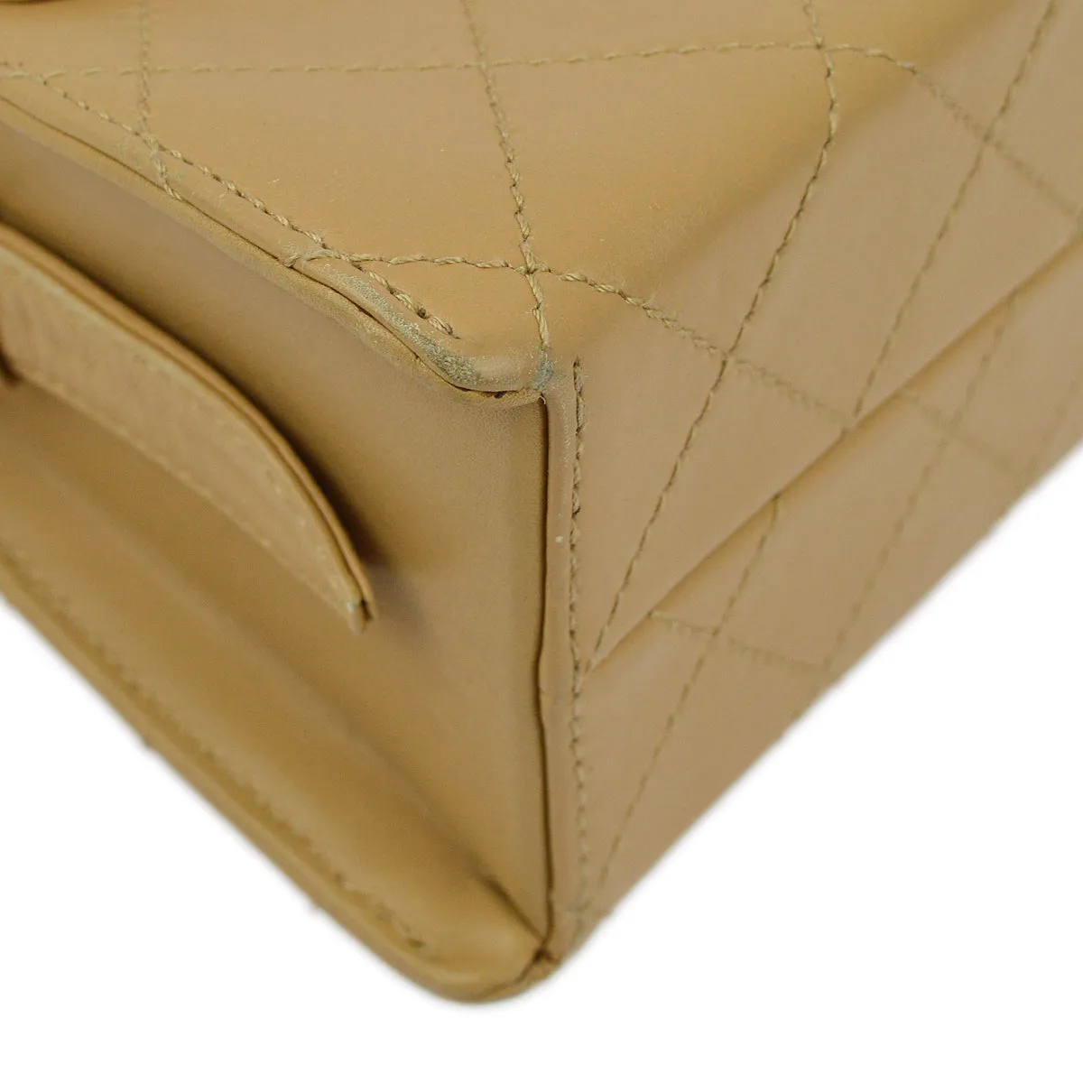 Chanel 1997-1999 Lambskin Mademoiselle Lock Shoulder Bag