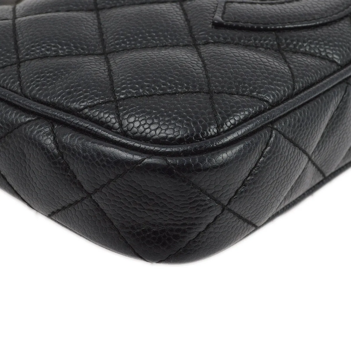 Chanel 2001-2003 Black Caviar Shoulder Bag