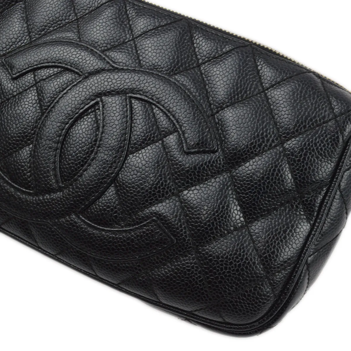Chanel 2001-2003 Black Caviar Shoulder Bag