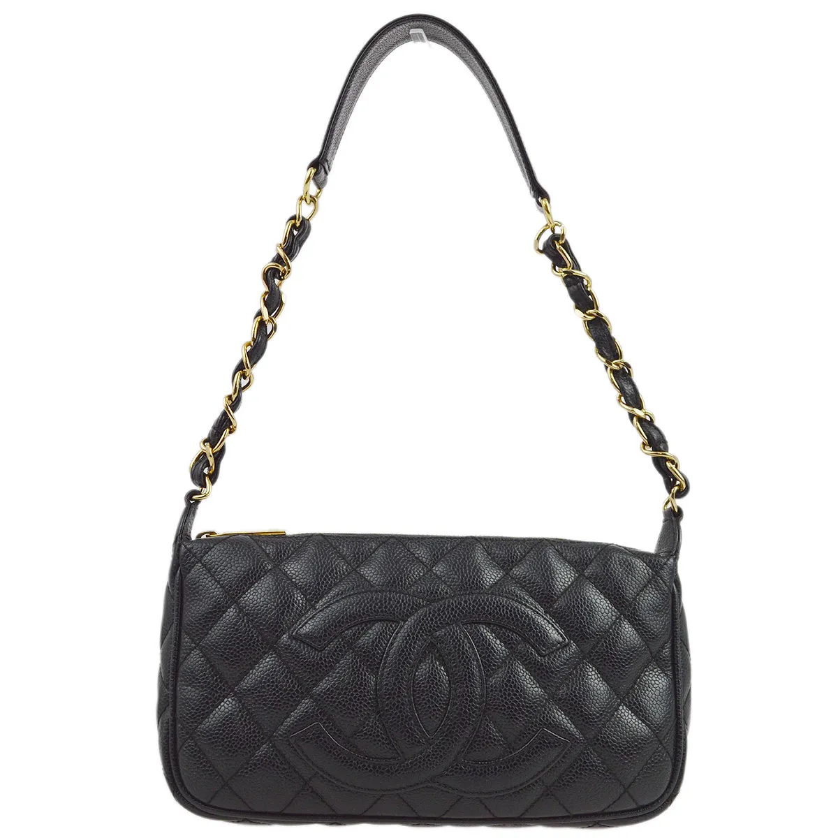 Chanel 2001-2003 Black Caviar Shoulder Bag