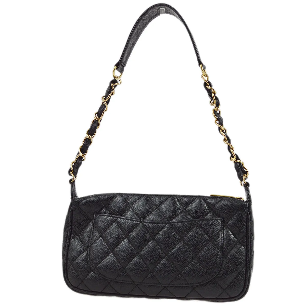 Chanel 2001-2003 Black Caviar Shoulder Bag