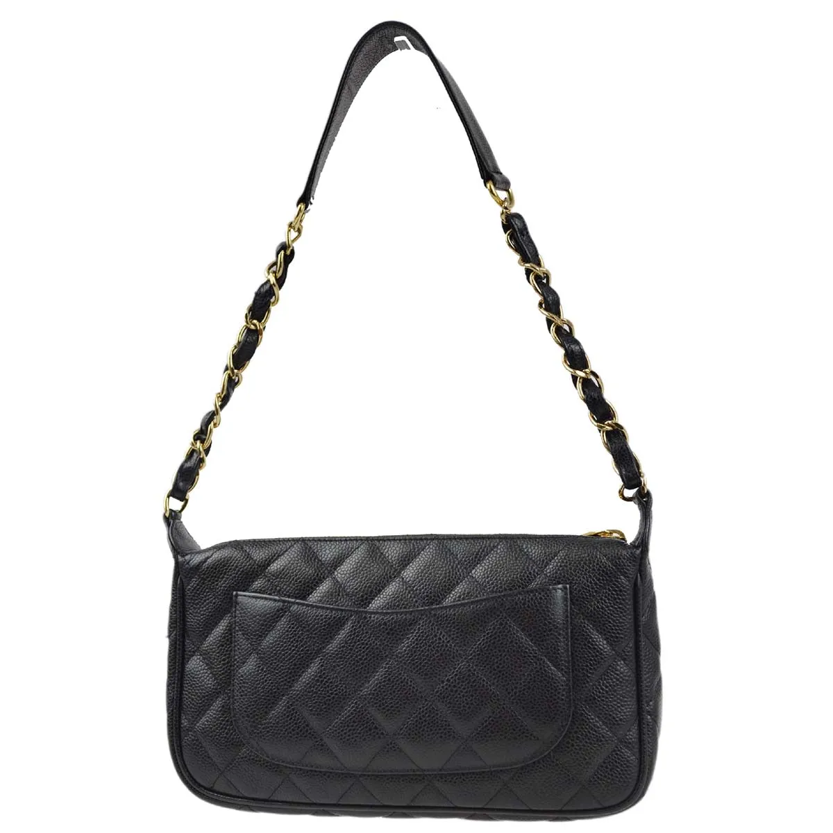 Chanel 2003-2004 Black Caviar Shoulder Bag
