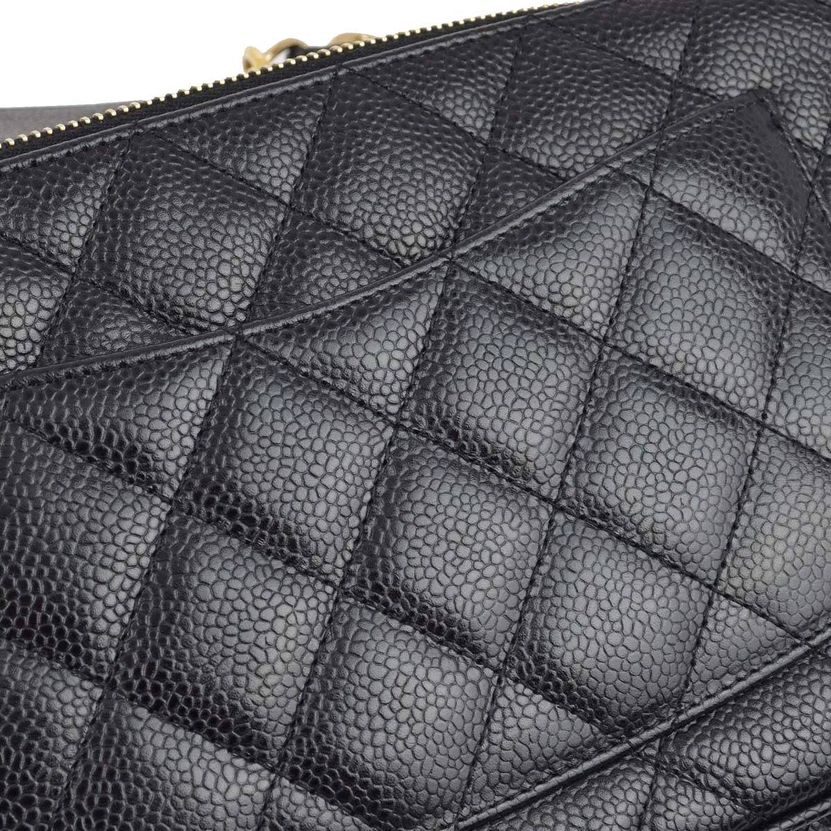 Chanel 2003-2004 Black Caviar Shoulder Bag