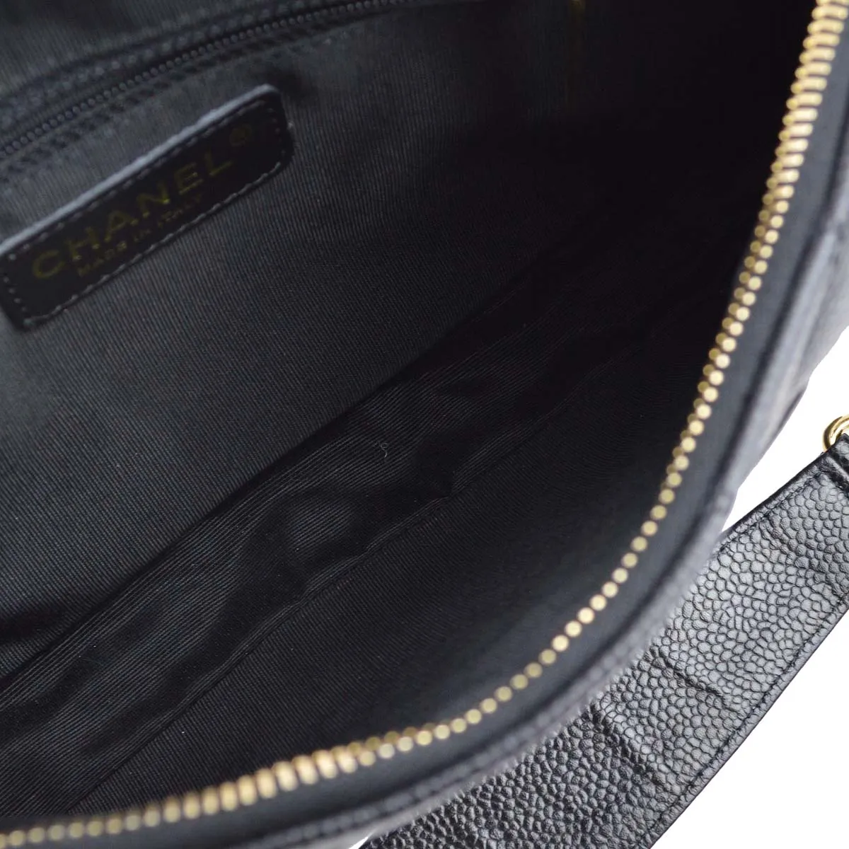 Chanel 2003-2004 Black Caviar Shoulder Bag