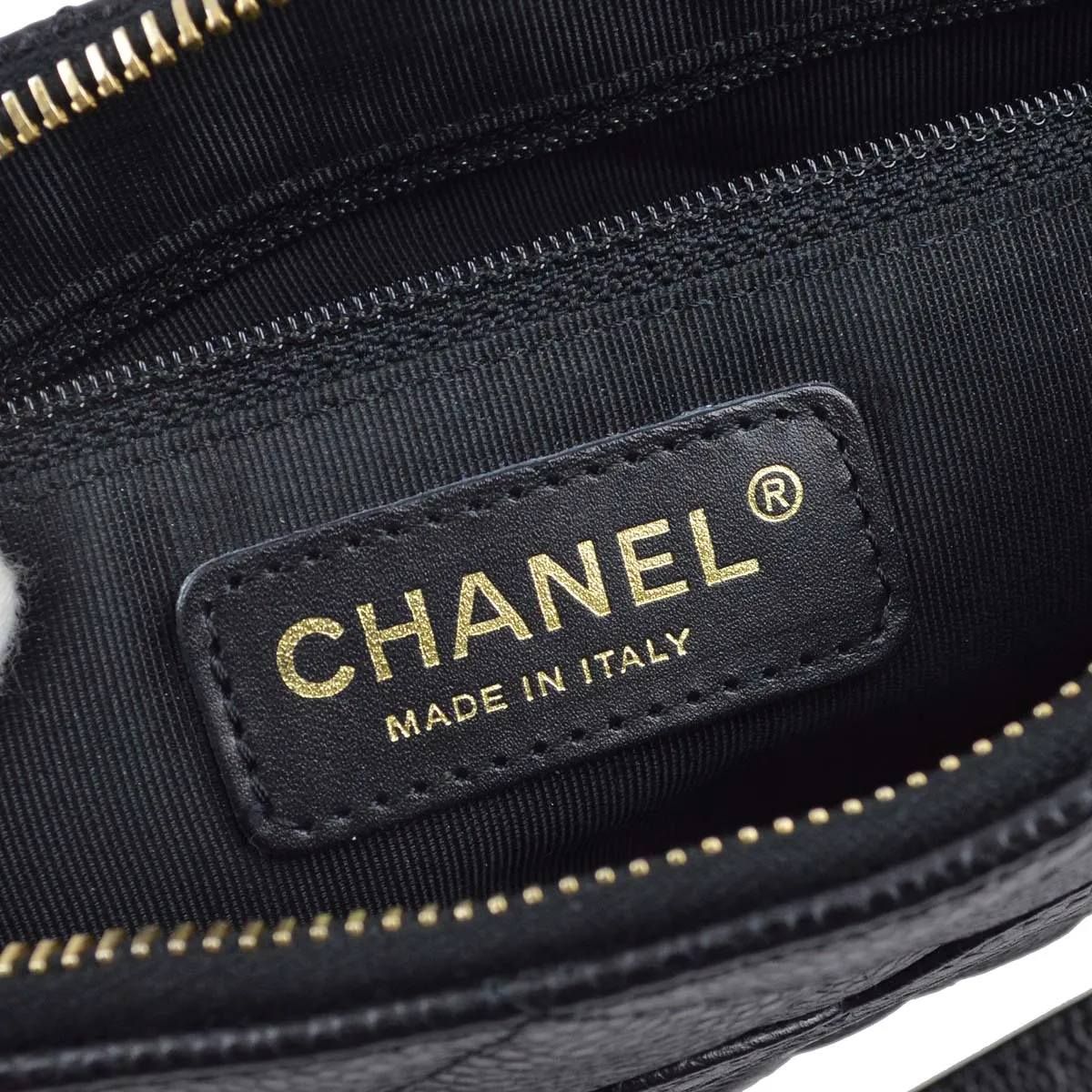Chanel 2003-2004 Black Caviar Shoulder Bag