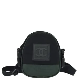 Chanel 2003-2004 Black Green Sport Line Bum Shoulder Bag