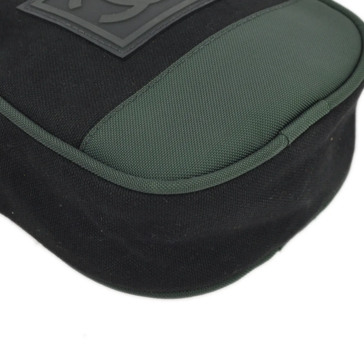 Chanel 2003-2004 Black Green Sport Line Bum Shoulder Bag