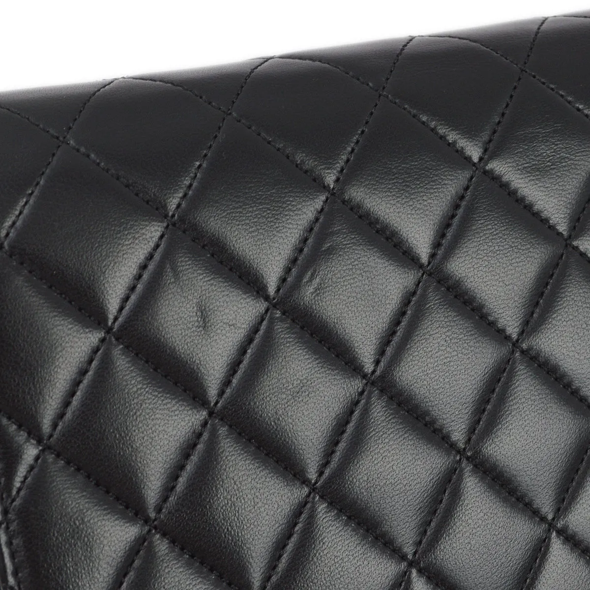 Chanel 2005-2006 Black Lambskin Turnlock Small Half Flap Shoulder Bag