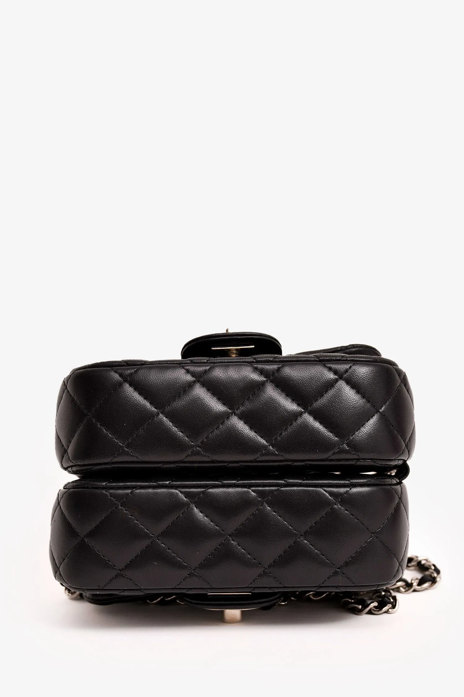Chanel? 2011/12 Black Lambskin Twin Flap Shoulder Bag