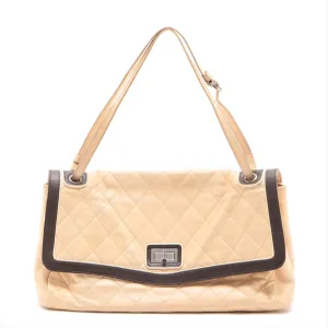 Chanel 2.55  Chain Shoulder Bag Beige Silver  11th