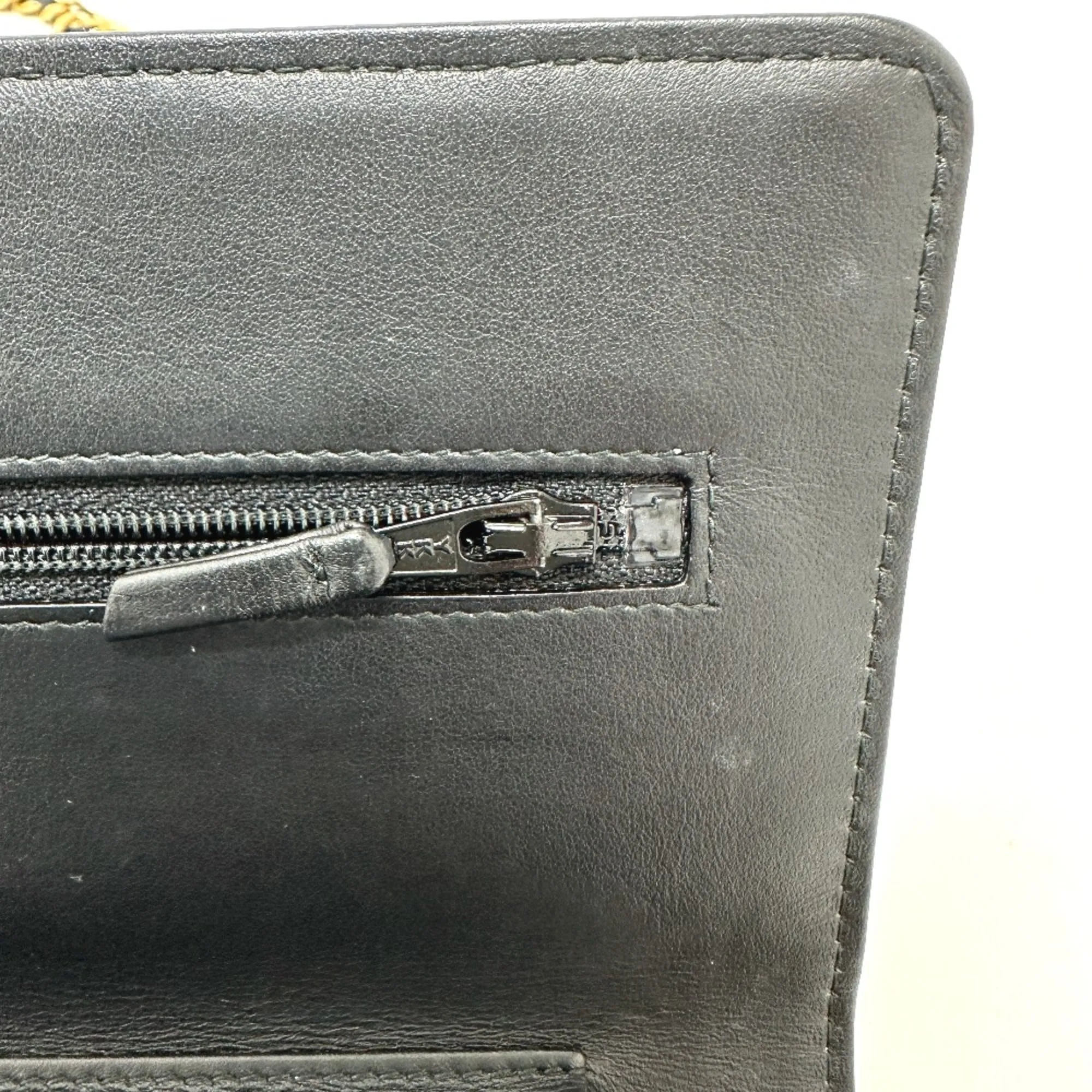 Chanel A80441 2.55 Embroidered Studs Chain wallet Shoulder Bag Black GoldHardware
