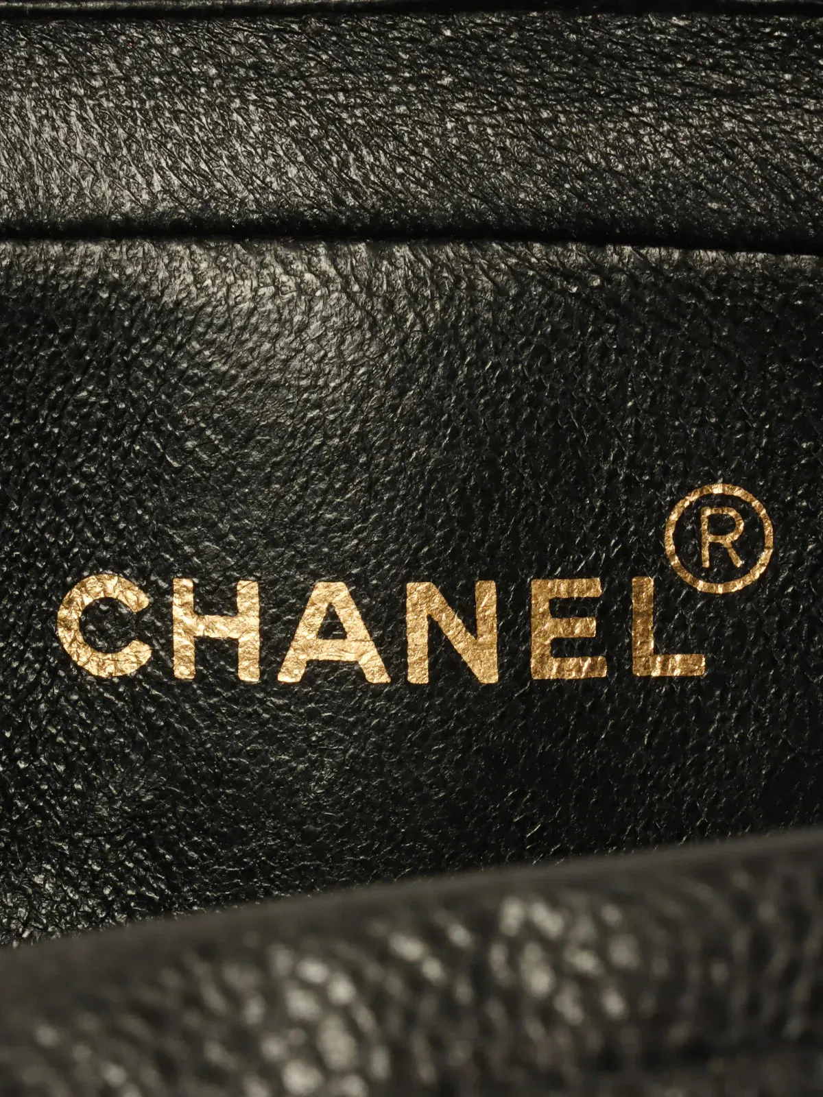 CHANEL Around 1995 Made Caviar Skin Turn-Lock Ball Charm Shoulder Bag Black