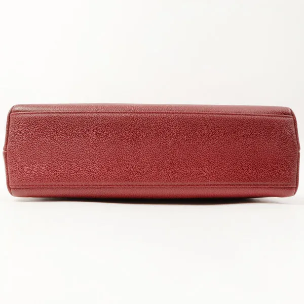 Chanel Around 1998 Made Caviar Skin Cc Mark Shoulder Bag Bordeaux