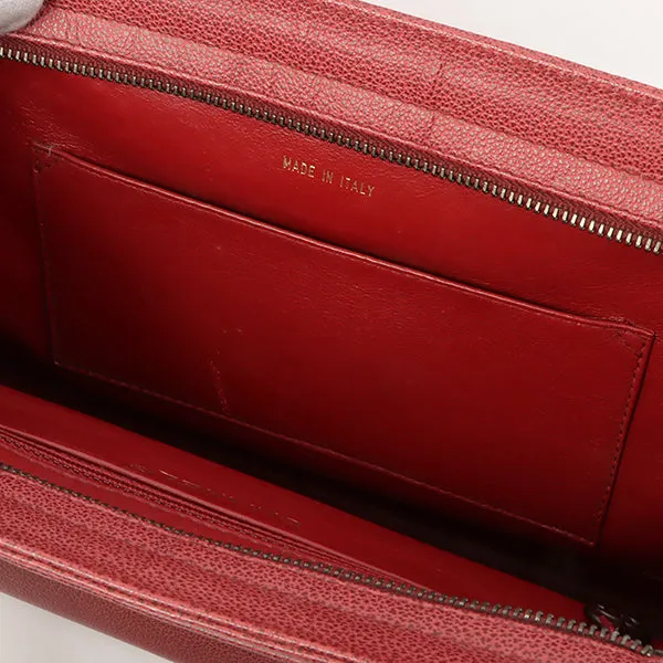 Chanel Around 1998 Made Caviar Skin Cc Mark Shoulder Bag Bordeaux