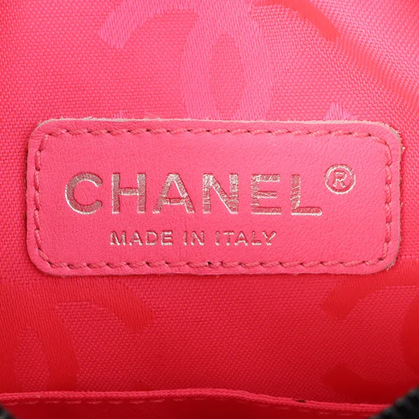 Chanel Around 2003 Made Cambon Shoulder Bag Black/White