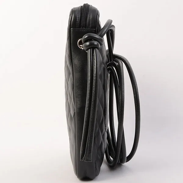 Chanel Around 2003 Made Cambon Shoulder Bag Black/White