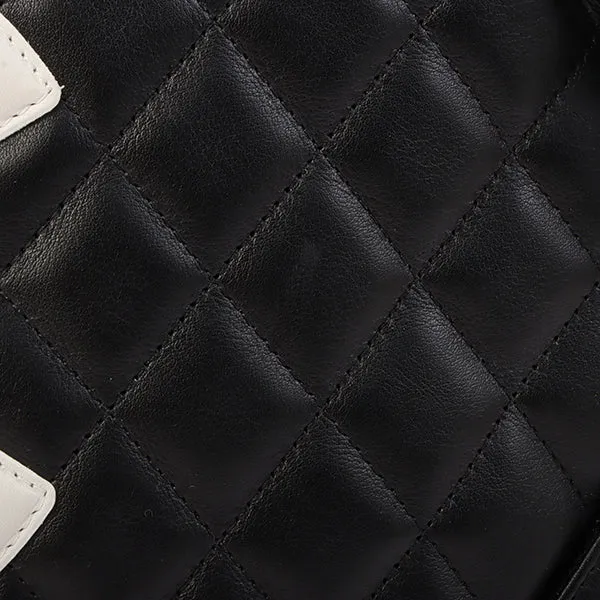 Chanel Around 2003 Made Cambon Shoulder Bag Black/White