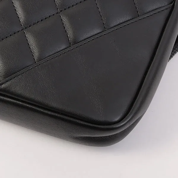 Chanel Around 2003 Made Cambon Shoulder Bag Black/White