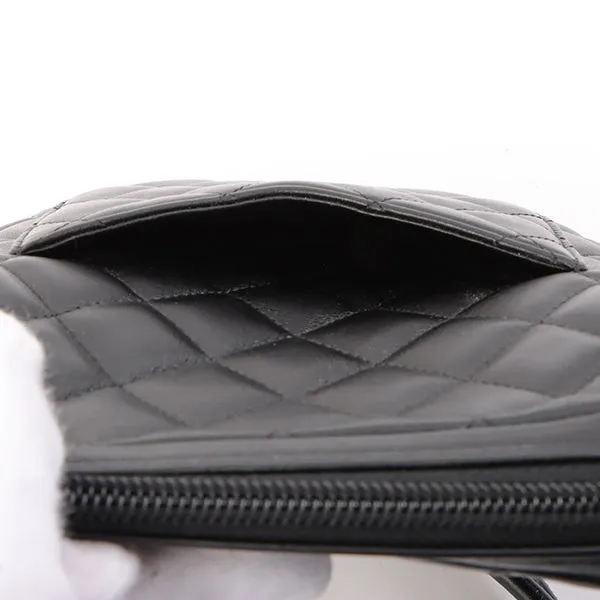 Chanel Around 2003 Made Cambon Shoulder Bag Black/White