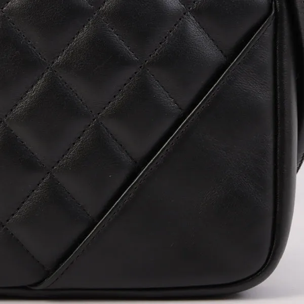 Chanel Around 2003 Made Cambon Shoulder Bag Black/White