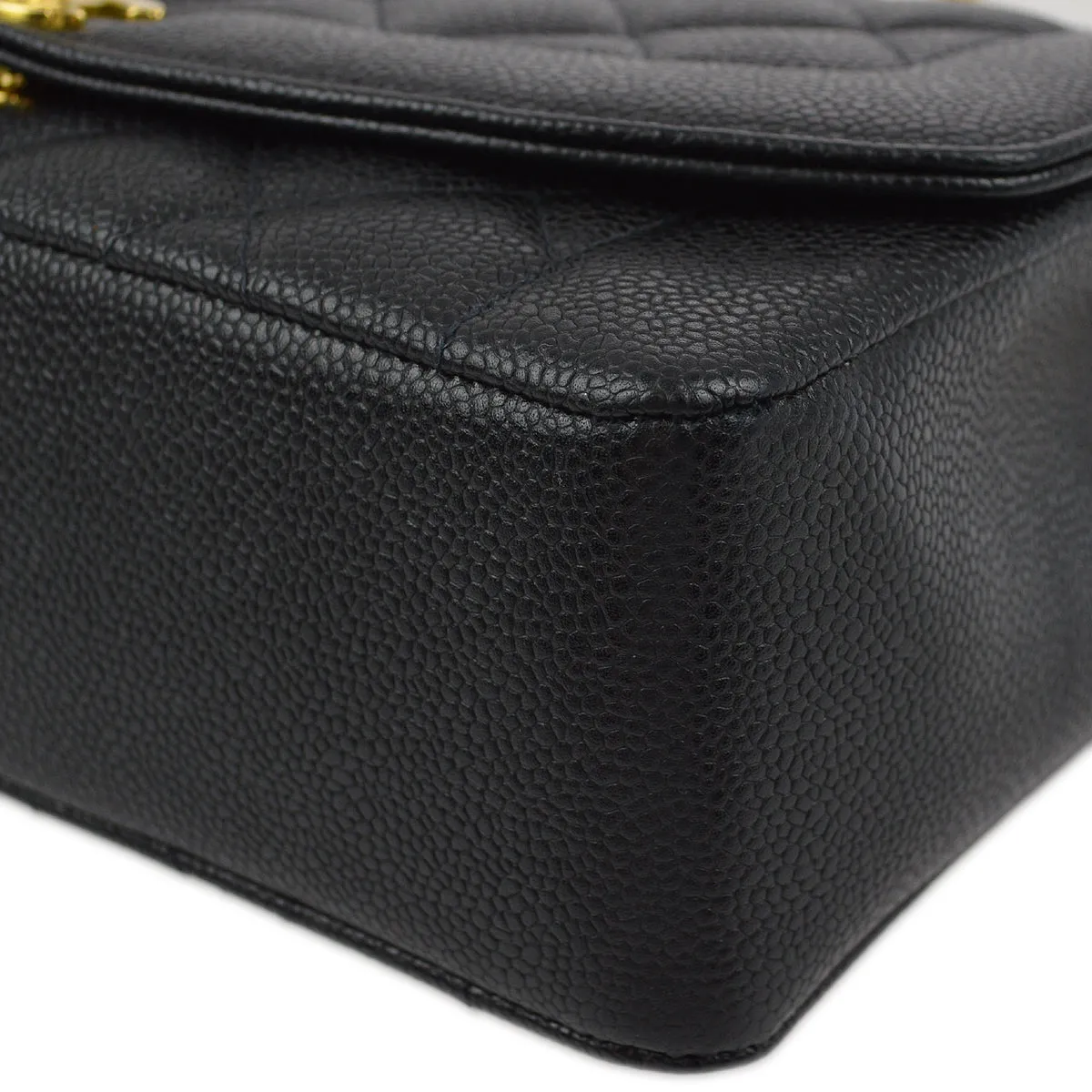 Chanel Black Caviar Medium Diana Shoulder Bag