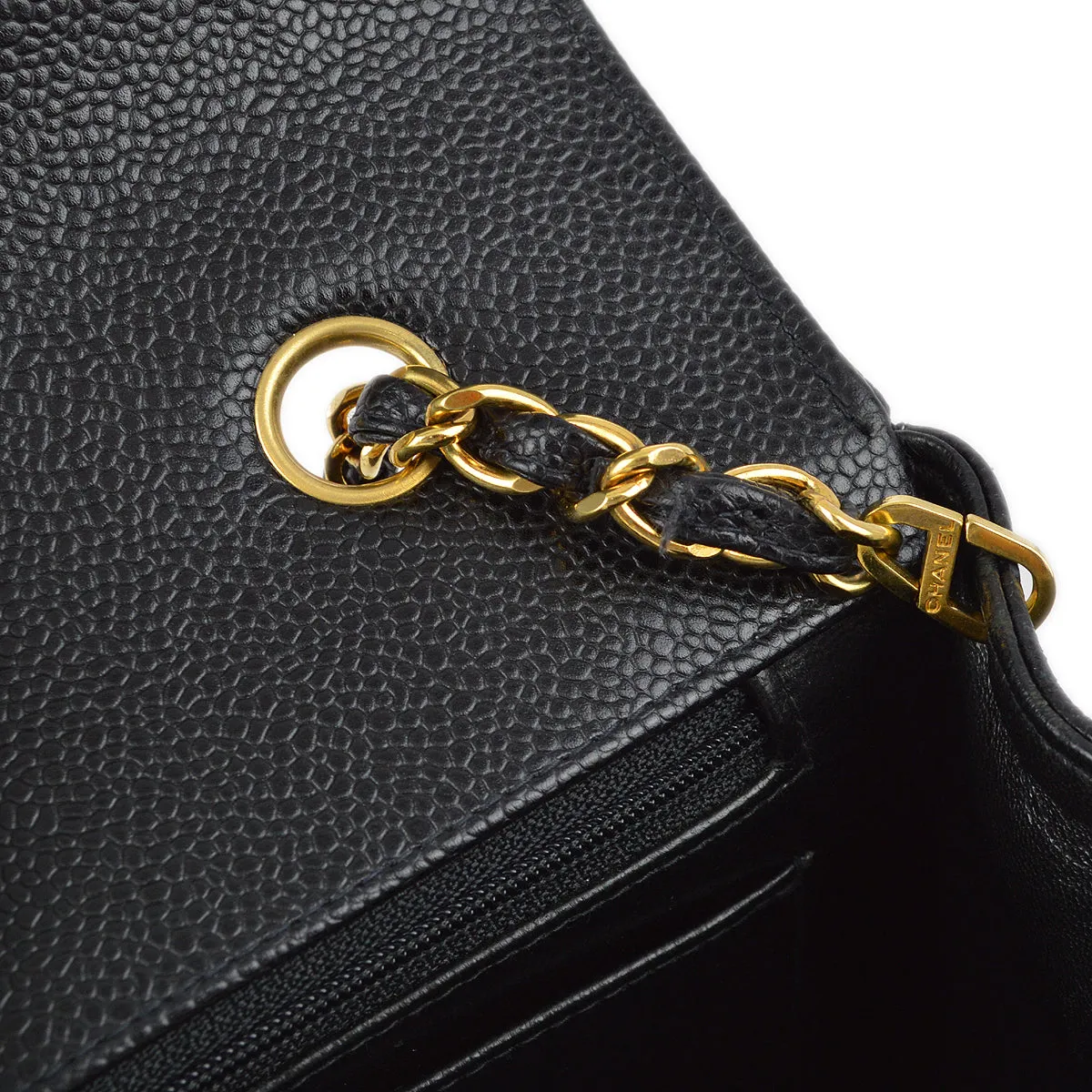 Chanel Black Caviar Medium Diana Shoulder Bag