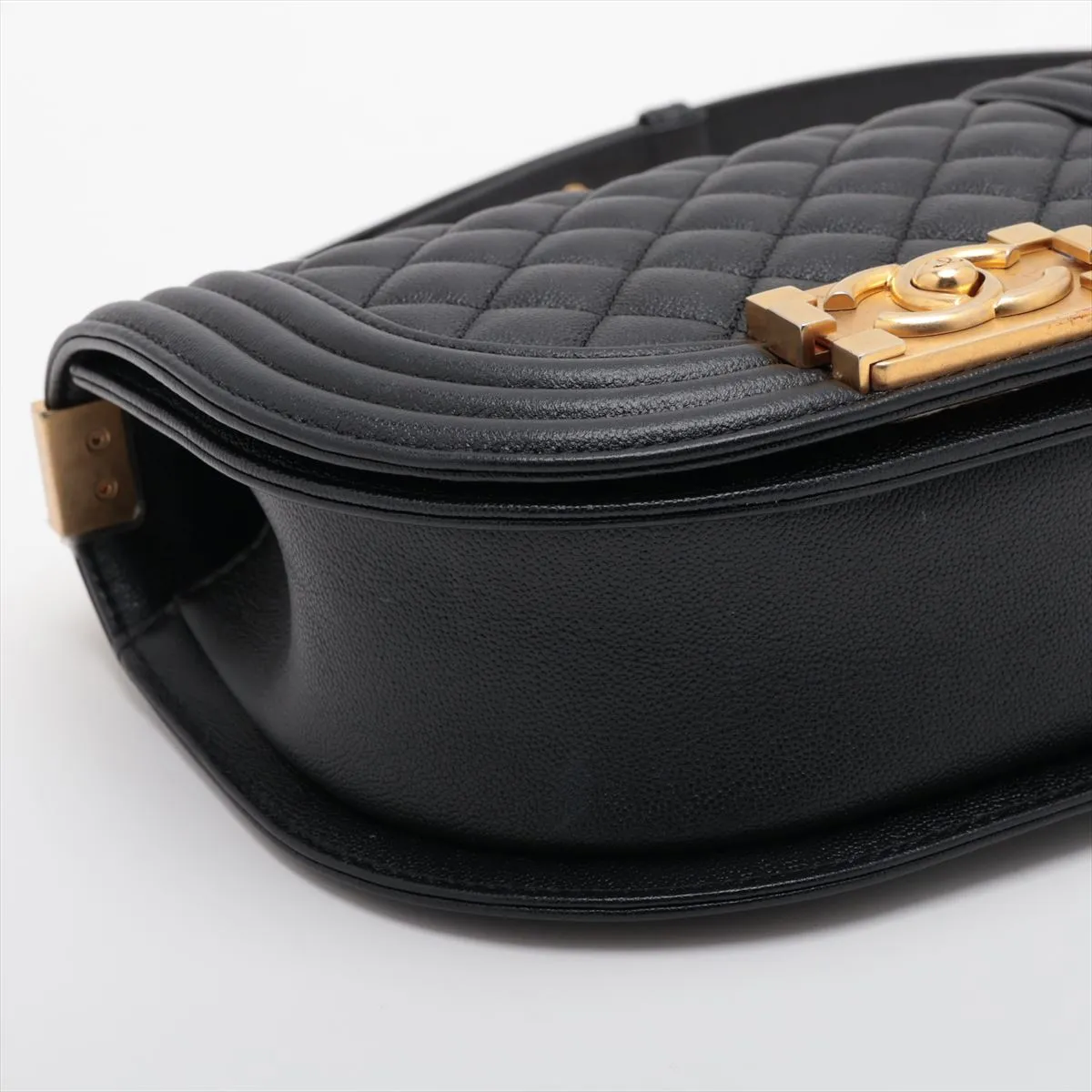 Chanel Boy Chanel Caviar S Chain Shoulder Bag Black G