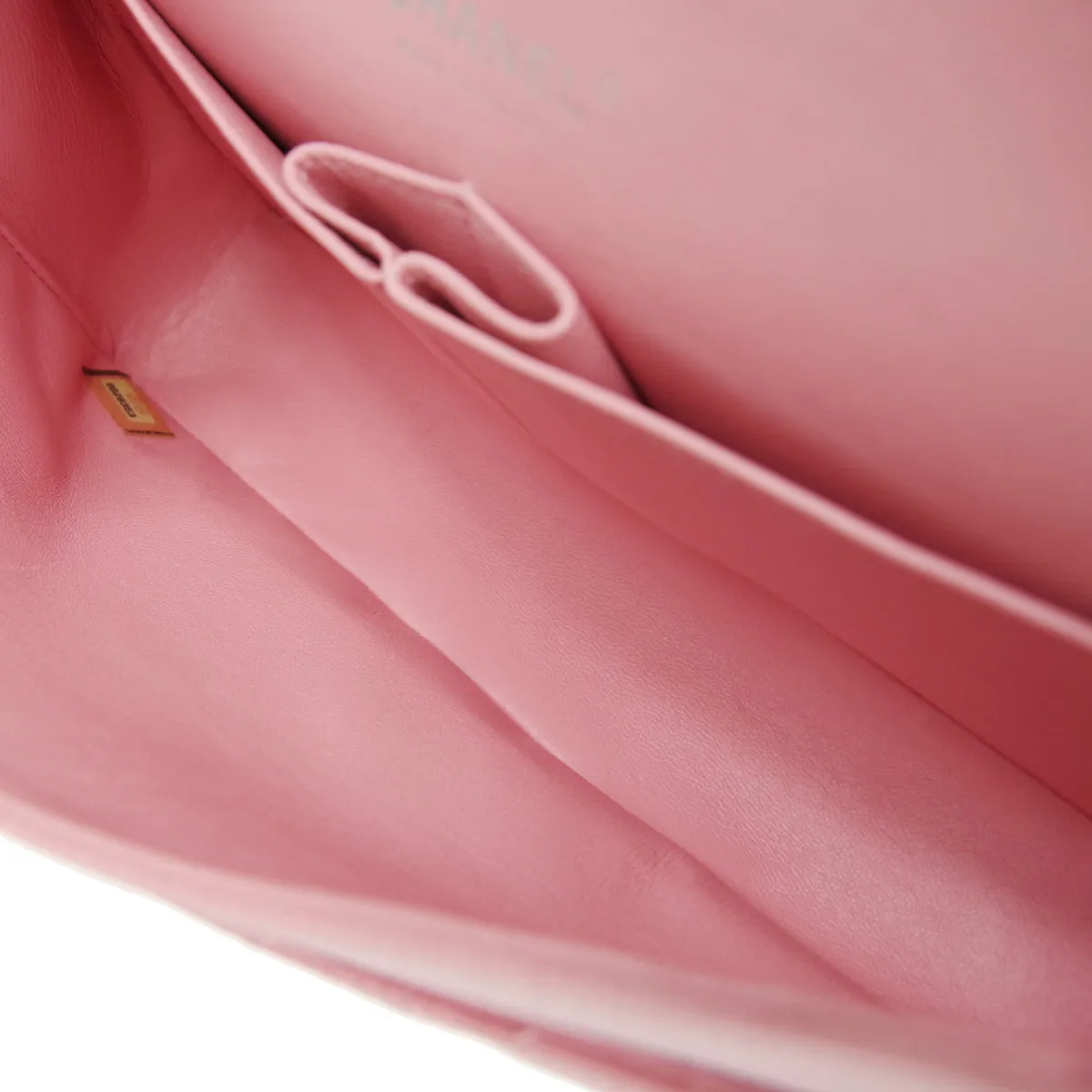 CHANEL * Classic Double Flap Medium Shoulder Bag Pink Caviar