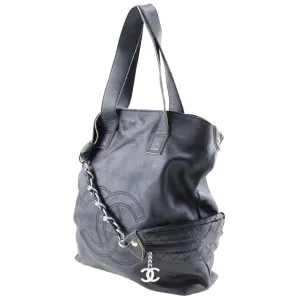 CHANEL Handbag Calfskin black 2WAYShoulder Women Used