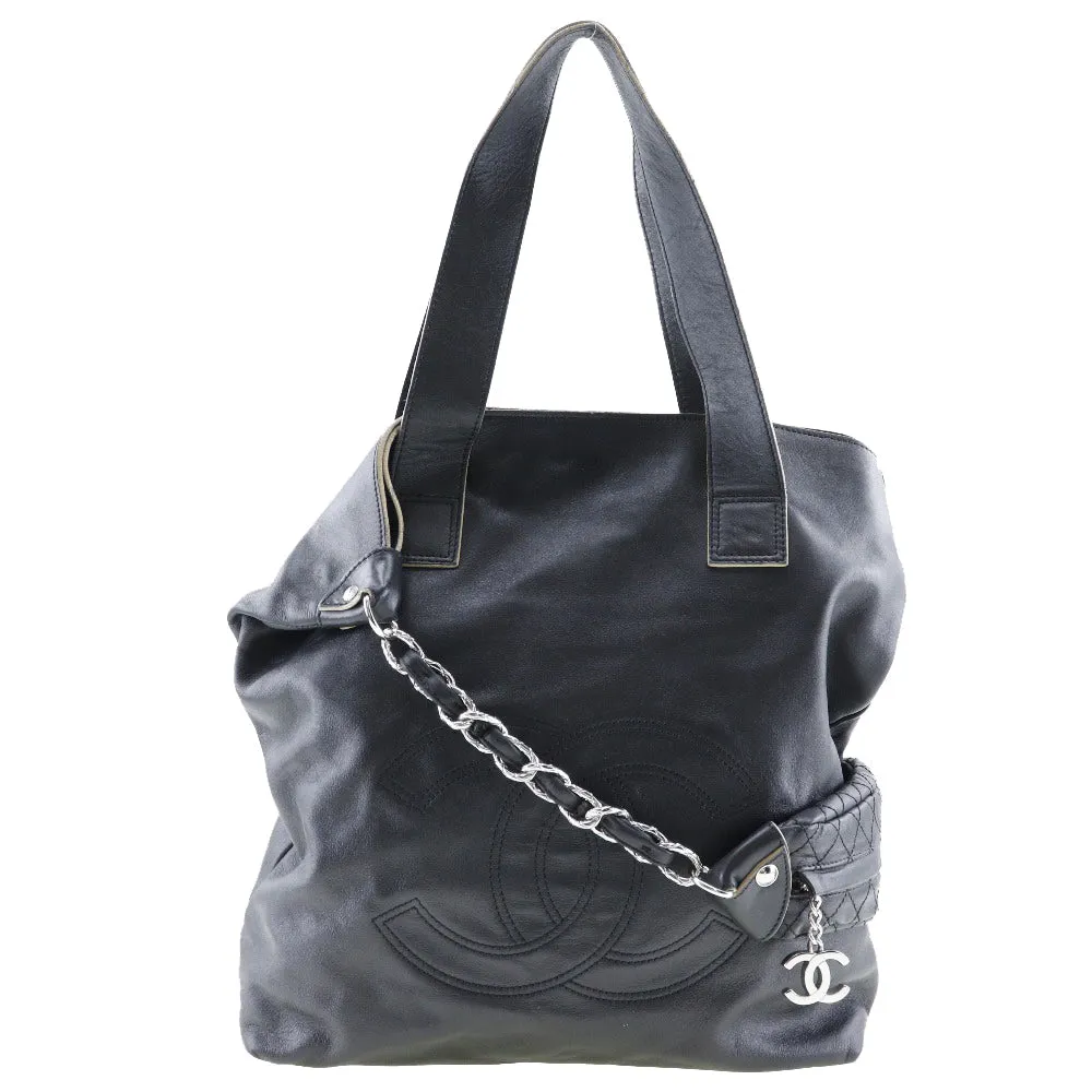 CHANEL Handbag Calfskin black 2WAYShoulder Women Used