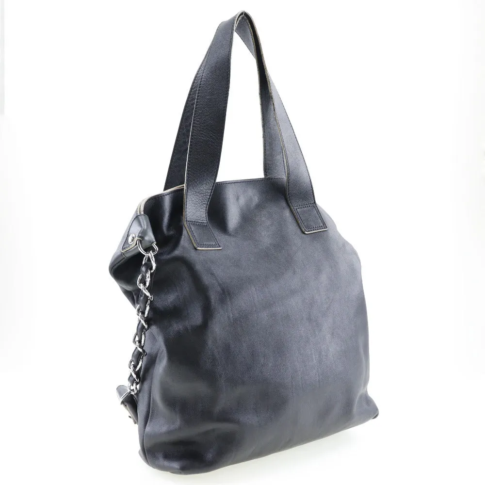 CHANEL Handbag Calfskin black 2WAYShoulder Women Used