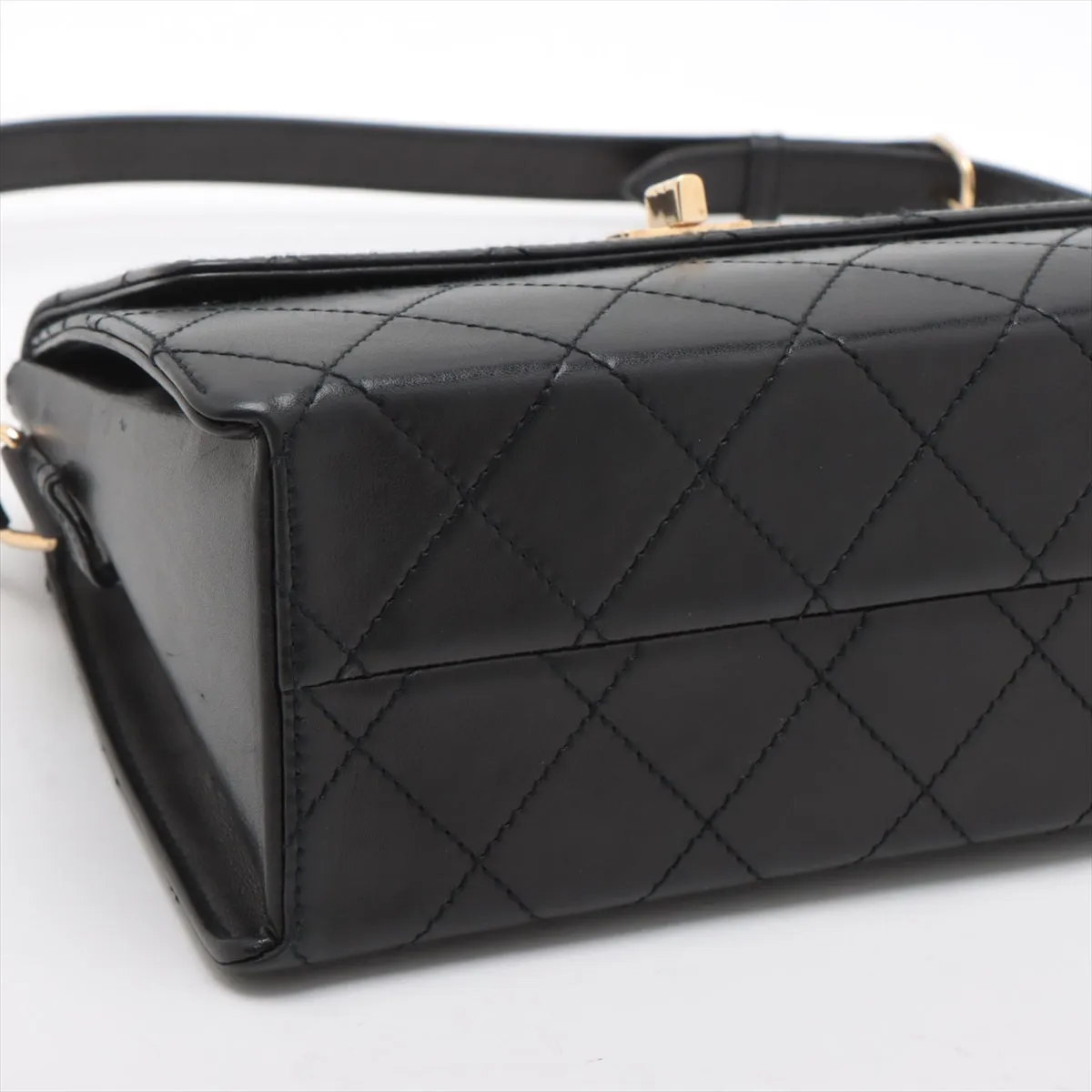 Chanel Lambskin  Shoulder Bag 2.55 Black G  5th