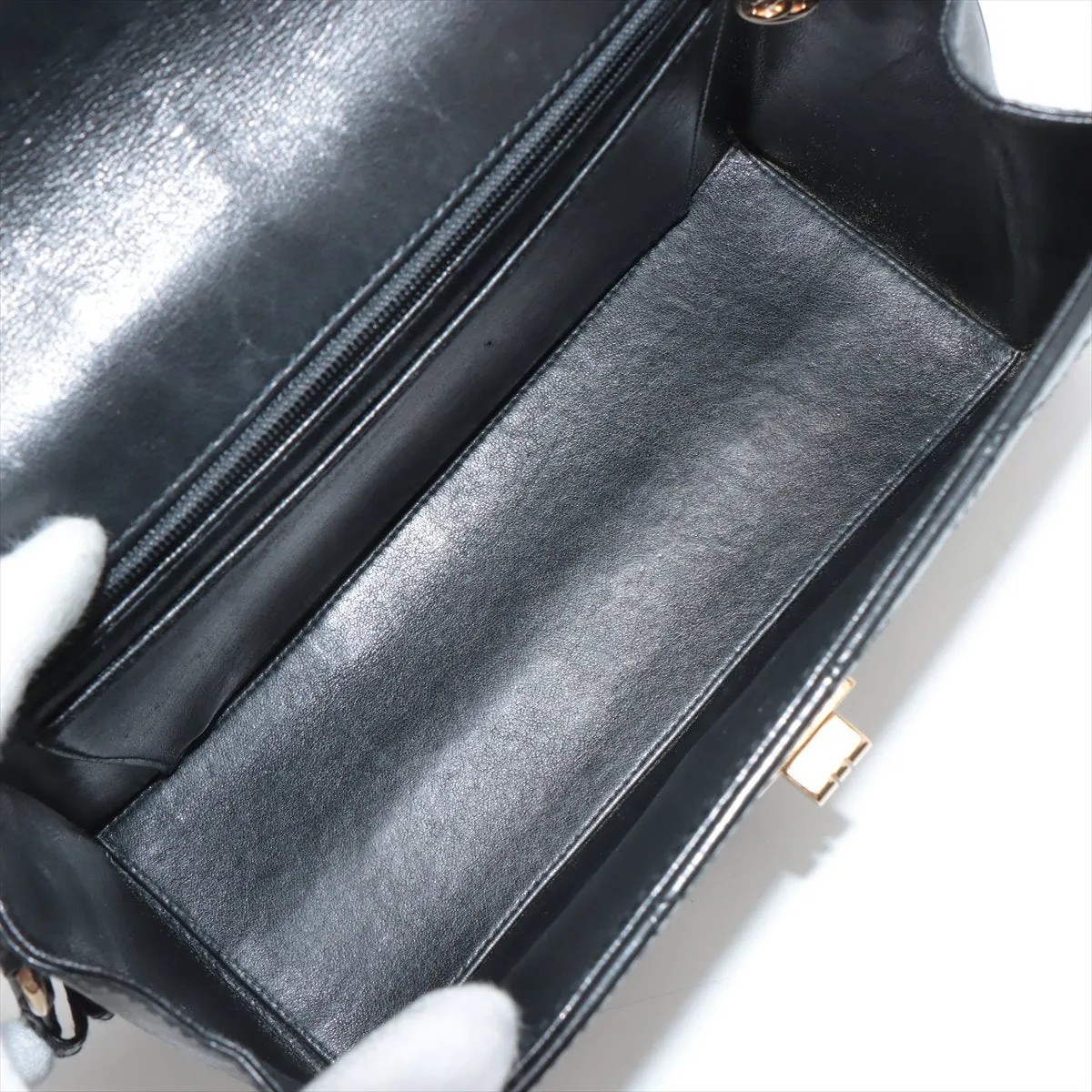 Chanel Lambskin  Shoulder Bag 2.55 Black G  5th