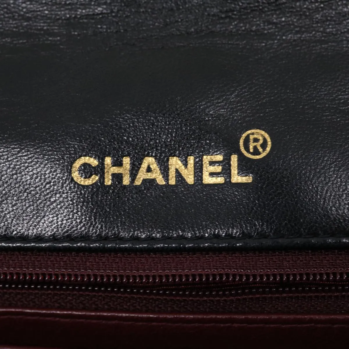 CHANEL Matelasse Diana Turn Lock Chain Shoulder Bag Lamb Skin Black Auth ar7368A