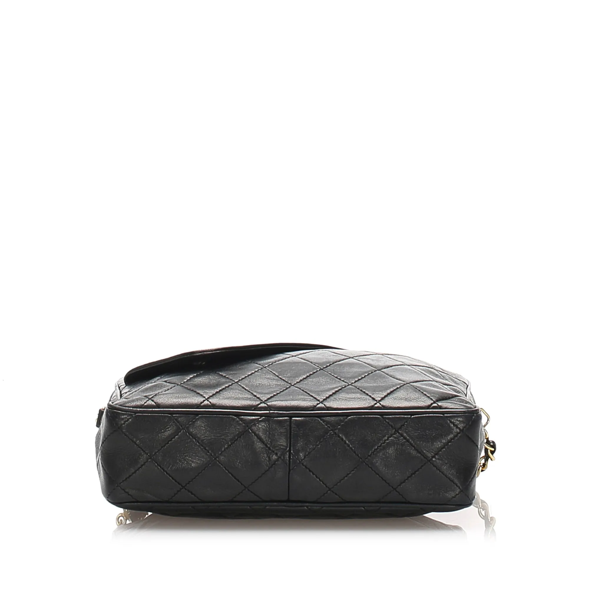 Chanel Matelasse Lambskin Chain Shoulder Bag Black