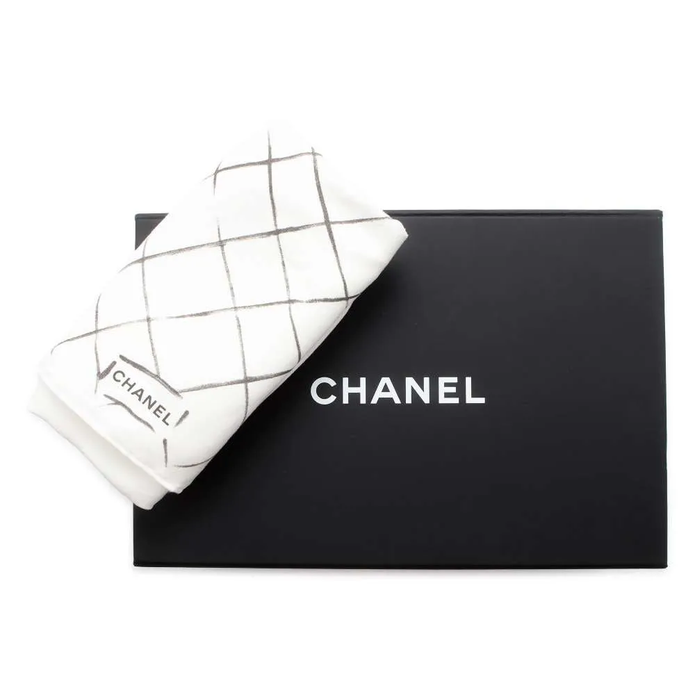 CHANEL Matelasse W Flap ChainShoulder Bag Black A01112 Caviar Leather Size 25