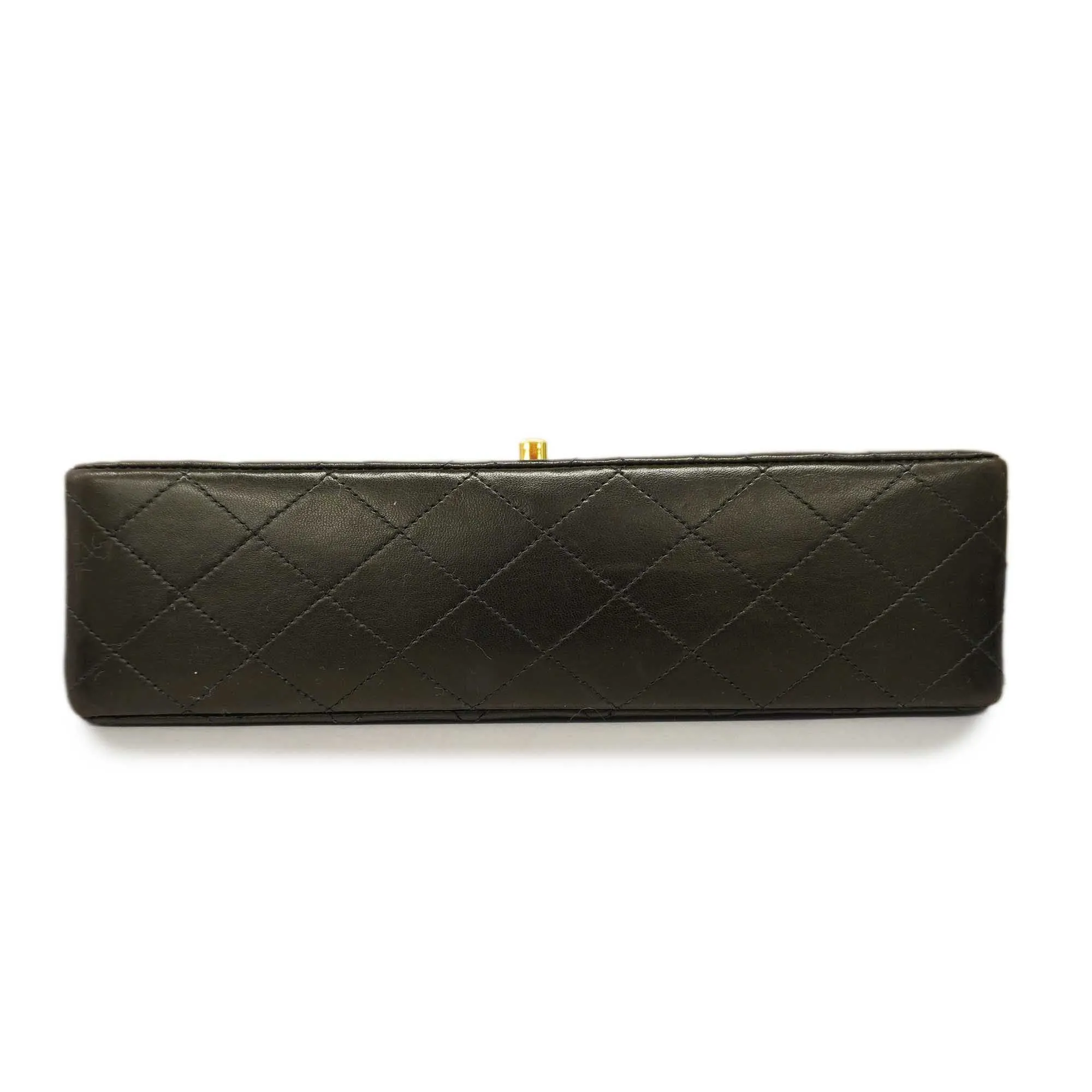 CHANEL Matelasse W Flap W Chain Women's Leather Shoulder Bag Black