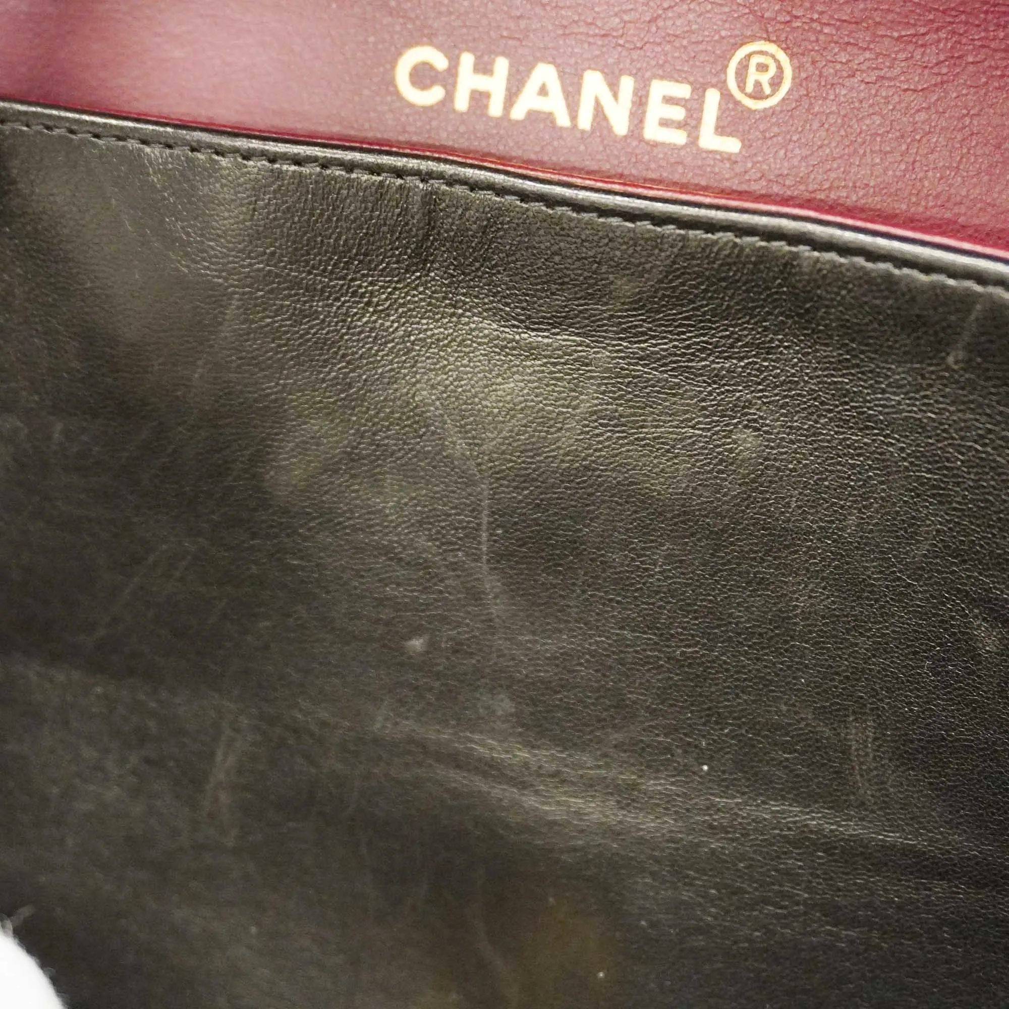 CHANEL Matelasse W Flap W Chain Women's Leather Shoulder Bag Black