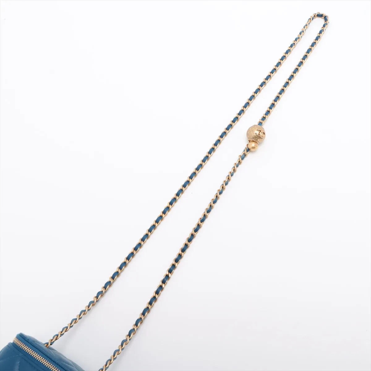 Chanel Matrasse  Chain Shoulder Bag Coco Ball Blue G