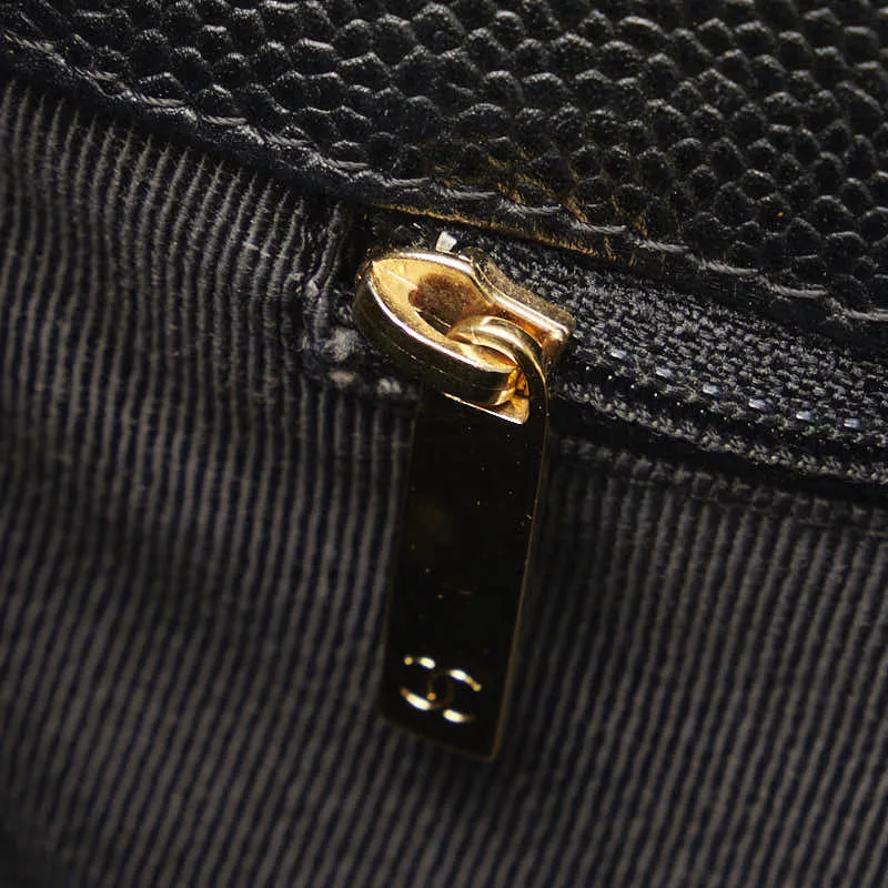 Chanel Mattress PT Tott Cocomark Chain Shoulder Bag Black Gold  Caviar S  CHANEL