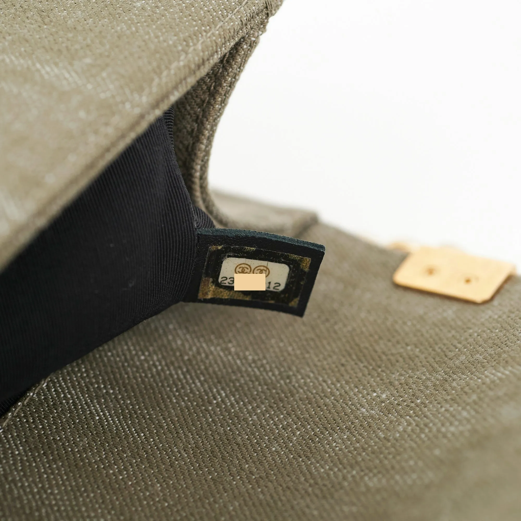 Chanel Old Medium Boy Denim Olive Shoulder Bag