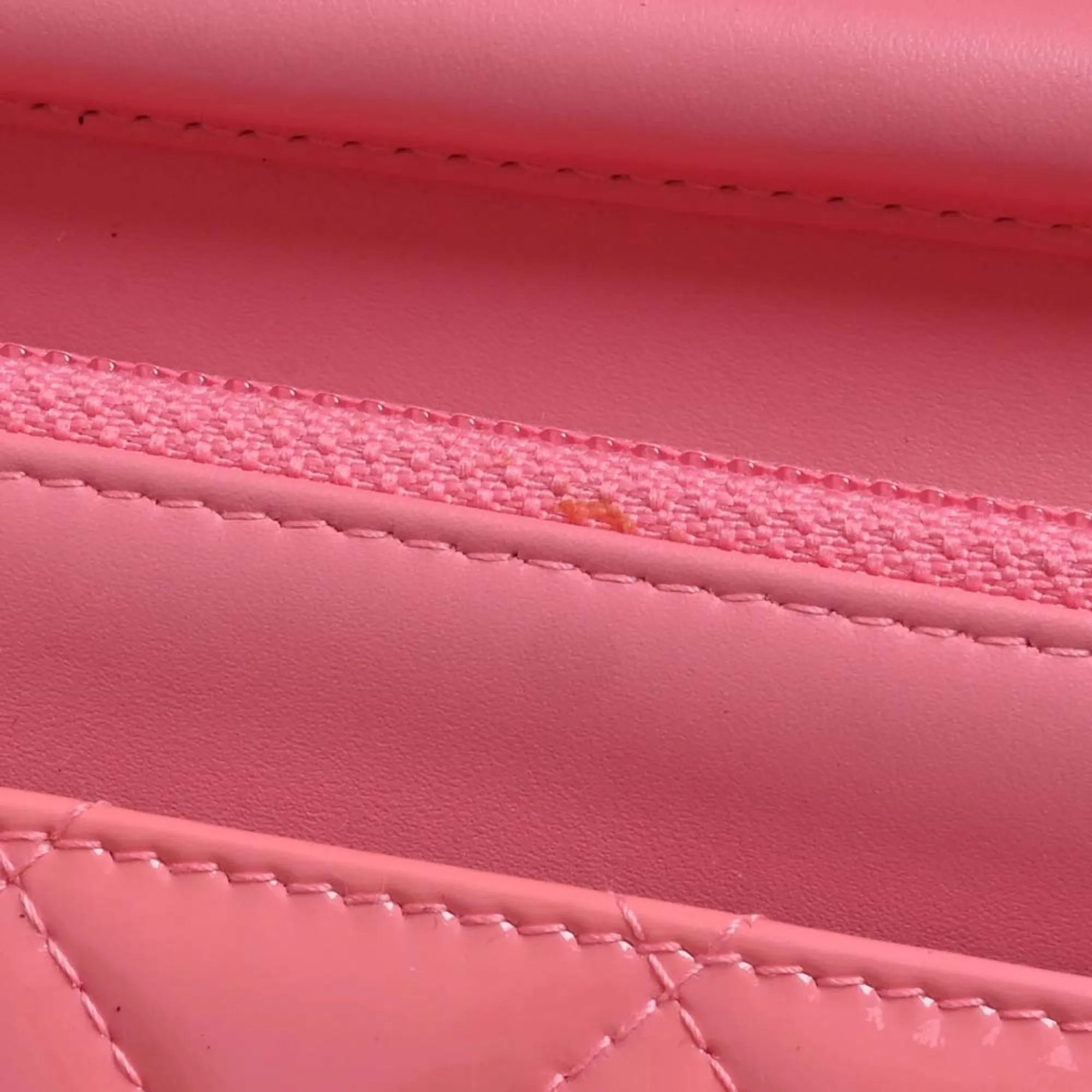 CHANEL Patent Matelasse Coco Mark Chain Shoulder Long Wallet A33814 Pink Ladies