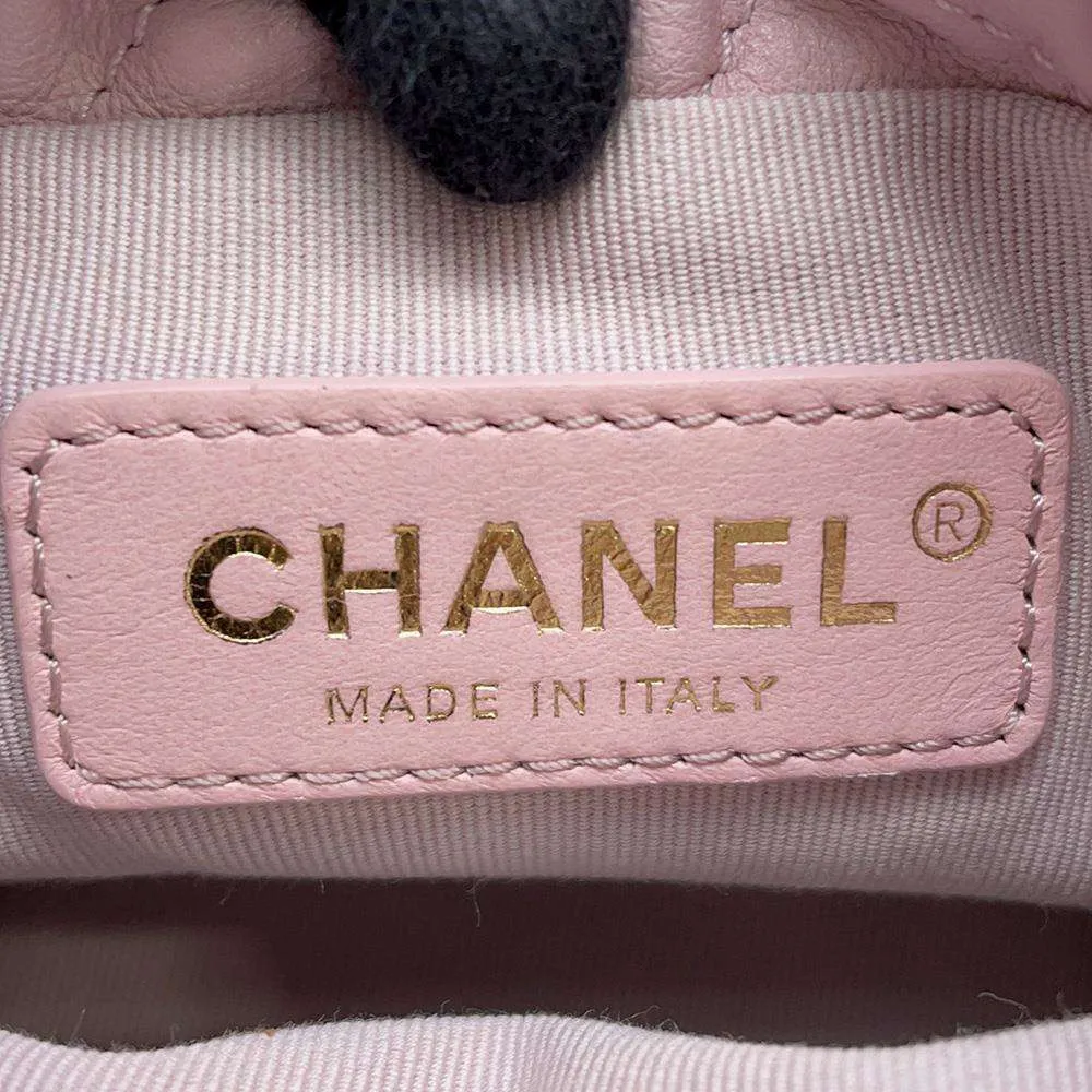 CHANEL Pearl ChainShoulder Bag Pink AS2529 Leather