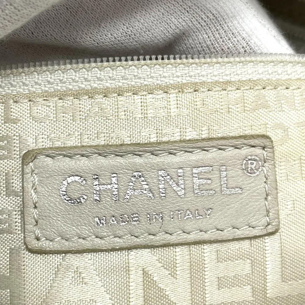 CHANEL Shoulder Bag A31490 canvas beige CC COCO Mark Chain Women Used