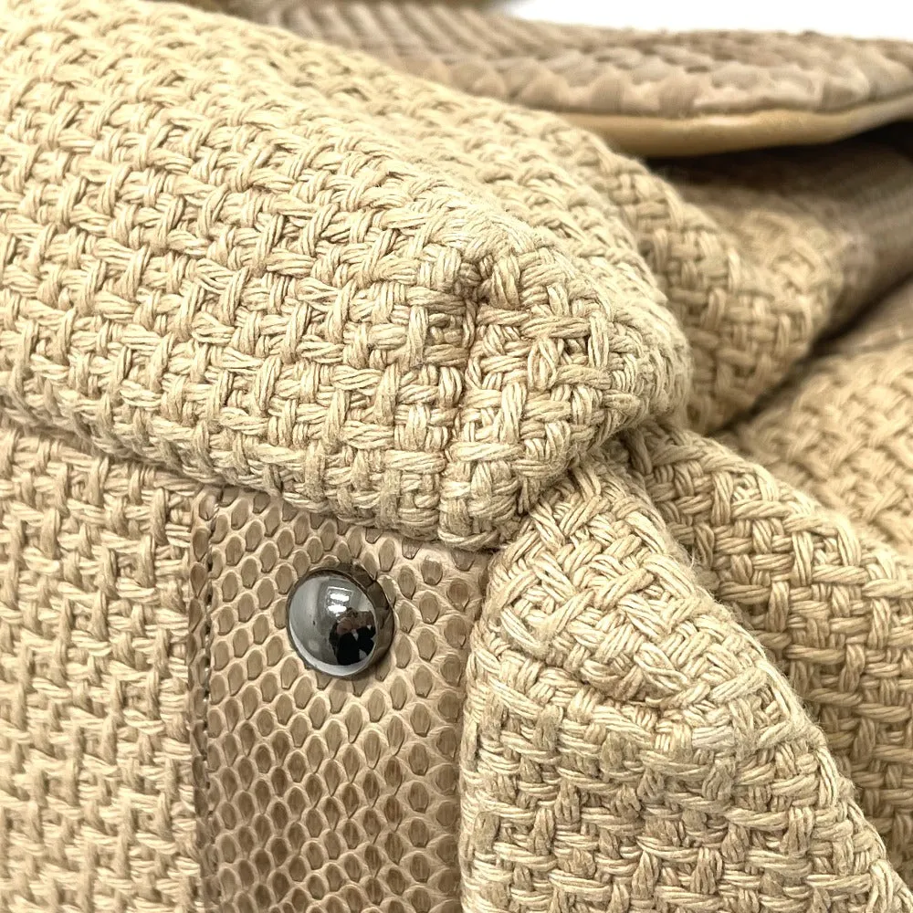 CHANEL Shoulder Bag A31490 canvas beige CC COCO Mark Chain Women Used