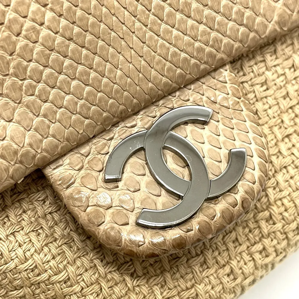 CHANEL Shoulder Bag A31490 canvas beige CC COCO Mark Chain Women Used