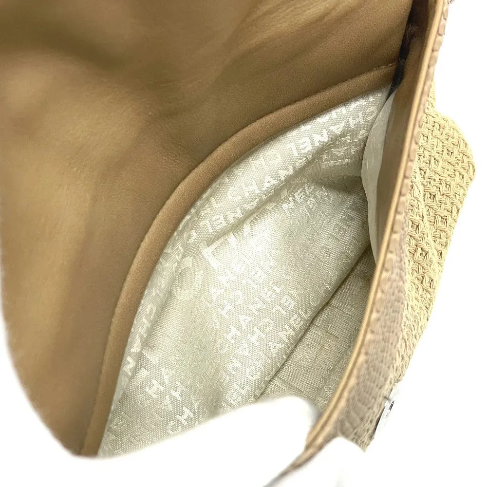 CHANEL Shoulder Bag A31490 canvas beige CC COCO Mark Chain Women Used
