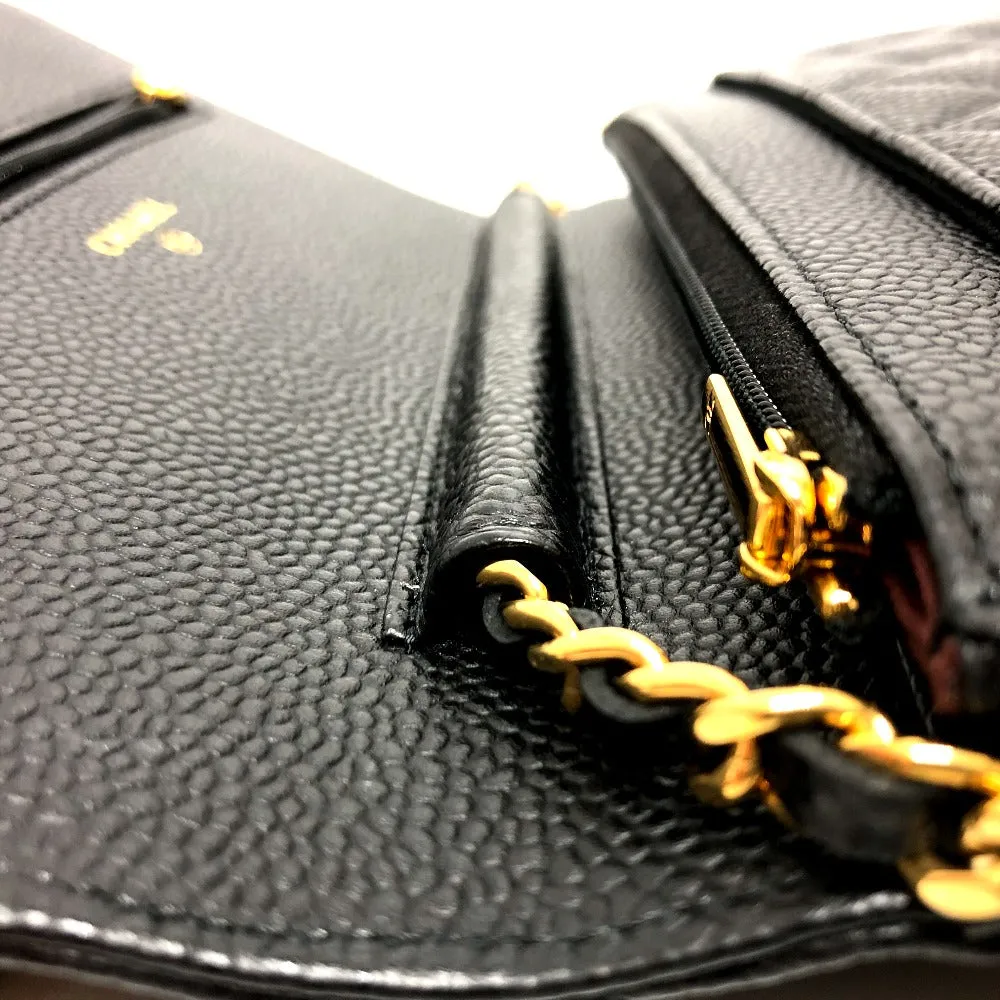 CHANEL Shoulder Bag AP0250 Caviar skin black COCO Mark Classic Long Wallet Purse Matrasse Chain wallet